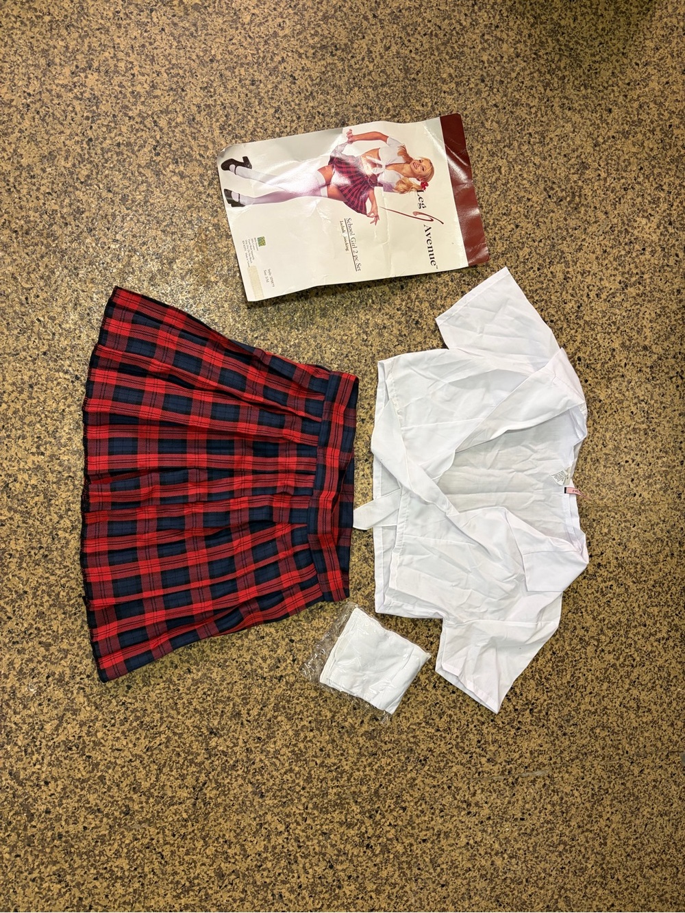 Leg Avenue Plaid Schoolgirl Halloween Costume S/M - Picture 2 of 5